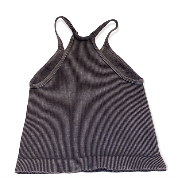 NEW Free People Happiness Runs Seamless Crop - XS/S Washed Grey - Picture 5 of 6